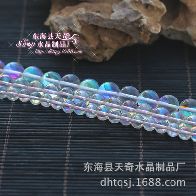 批發(fā)供應(yīng)天然水晶 探訪七彩水晶圓珠半成品的工藝與市場